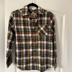 Levi’s youth size XL (14-16) Multi Colored Flannel Shirt. Long sleeve. NWT!!!